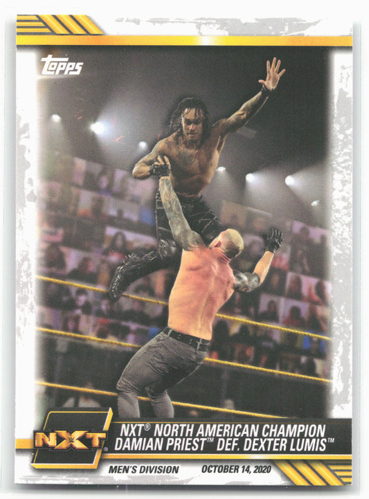2021 Topps WWE NXT #78 NXT North American Champion Damian Priest def. Lumis