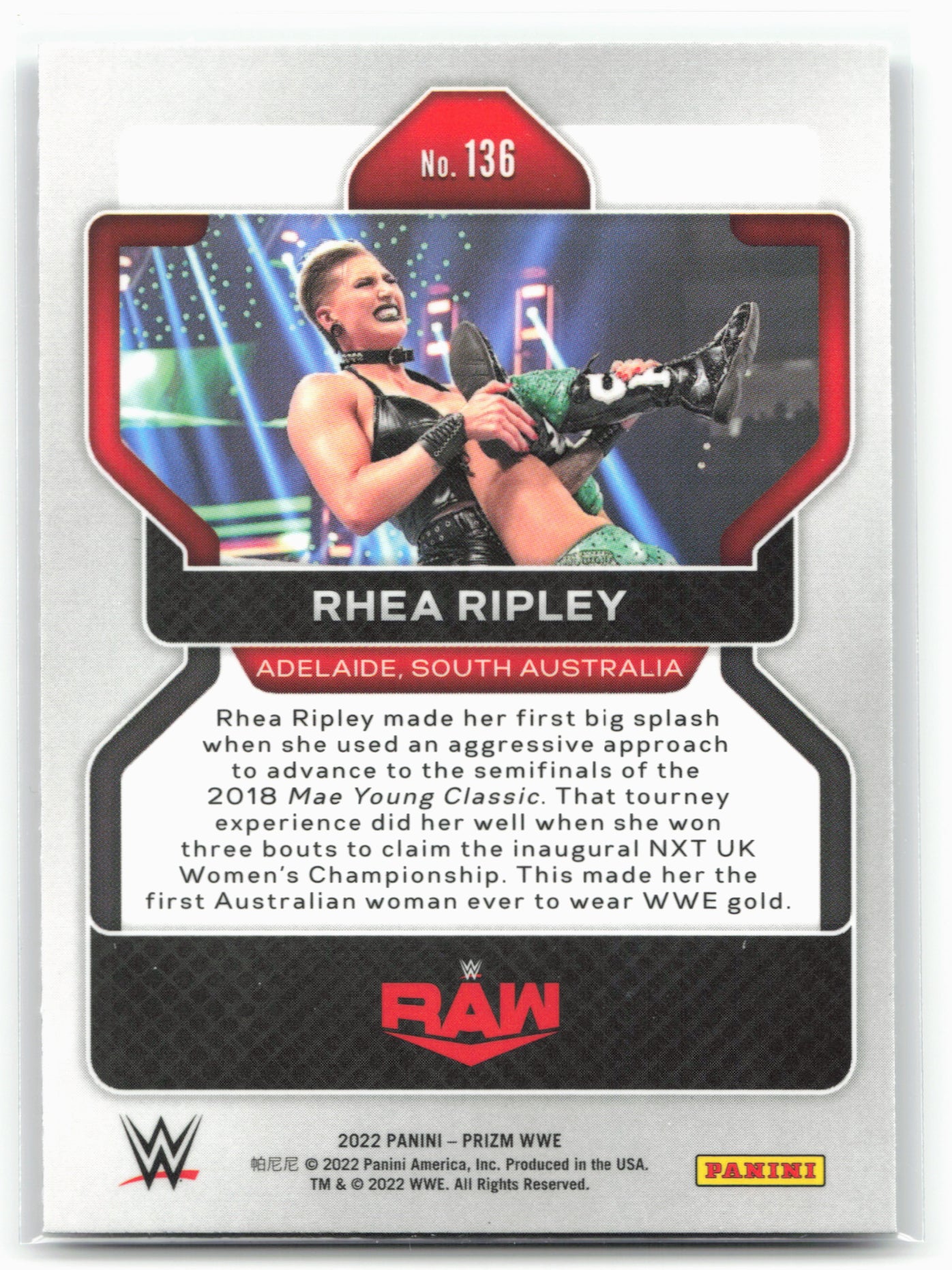 2022 Panini Prizm WWE #136 Rhea Ripley