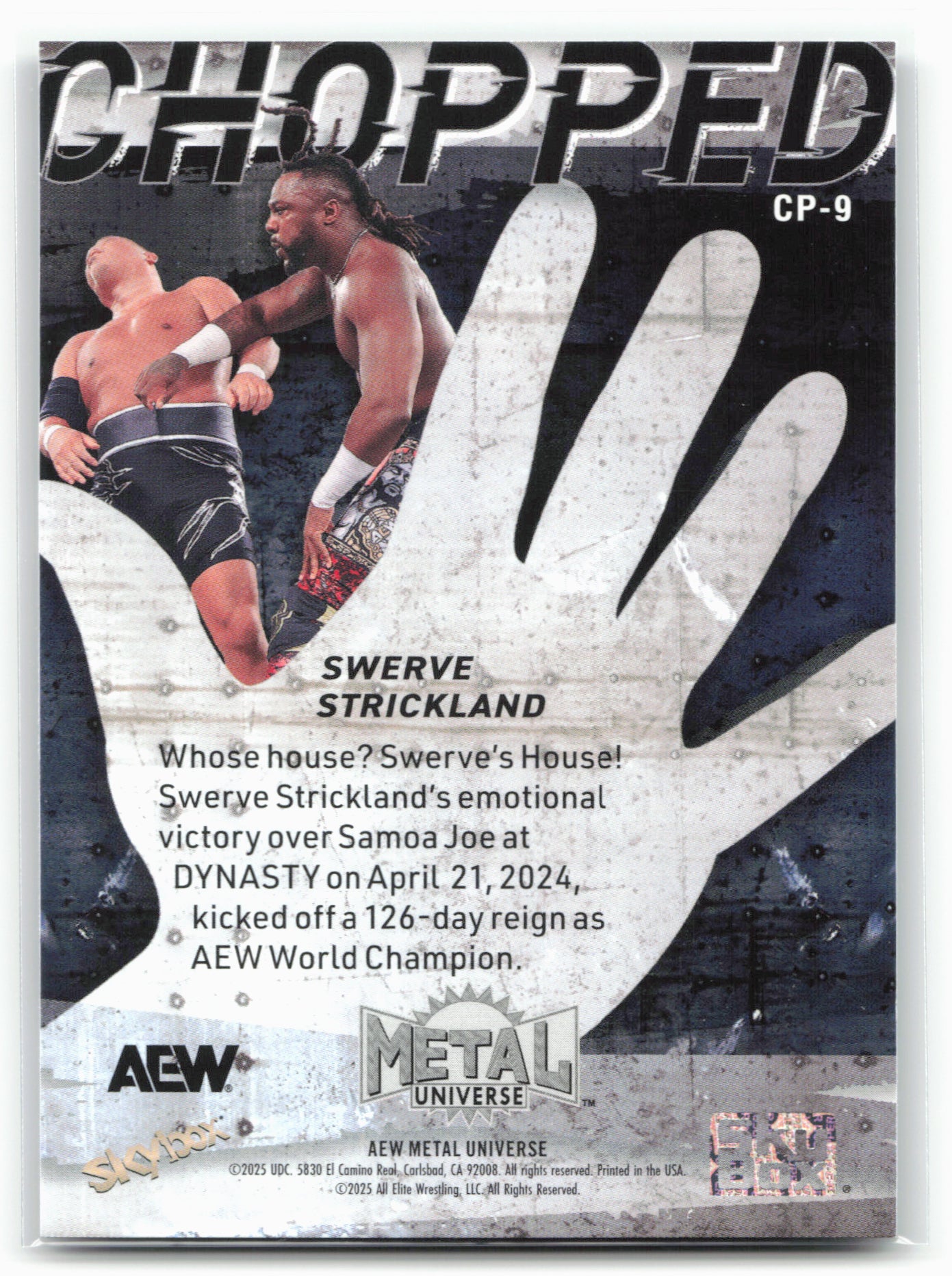 2025 SkyBox Metal Universe AEW #CP-9 Swerve Strickland Chopped