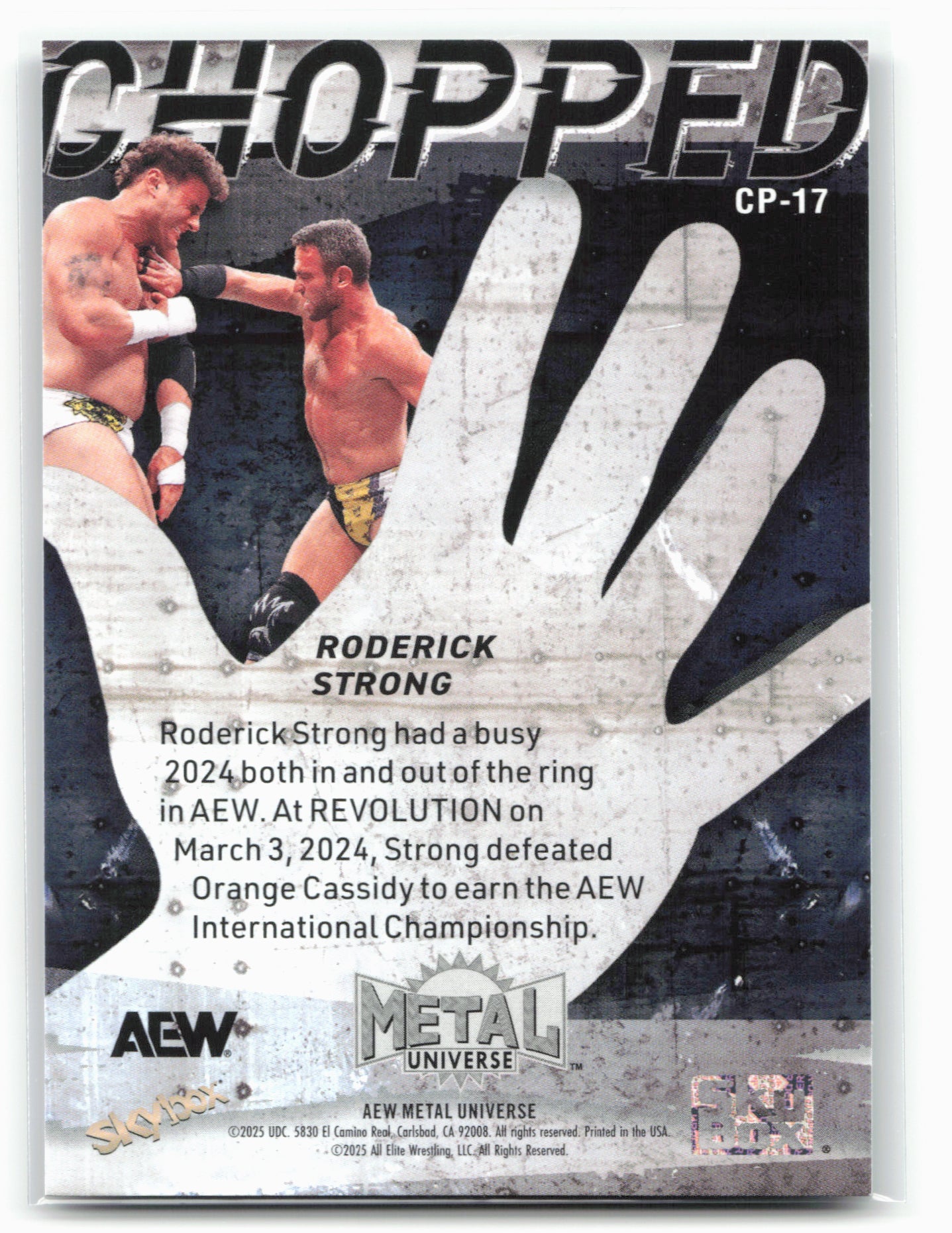 2025 SkyBox Metal Universe AEW #CP-17 Roderick Strong Chopped