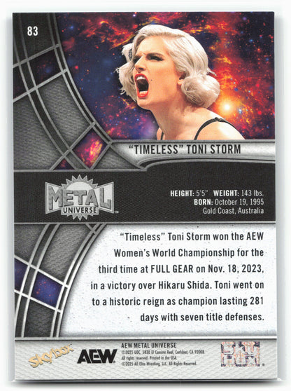2025 SkyBox Metal Universe AEW #83 "Timeless" Toni Storm