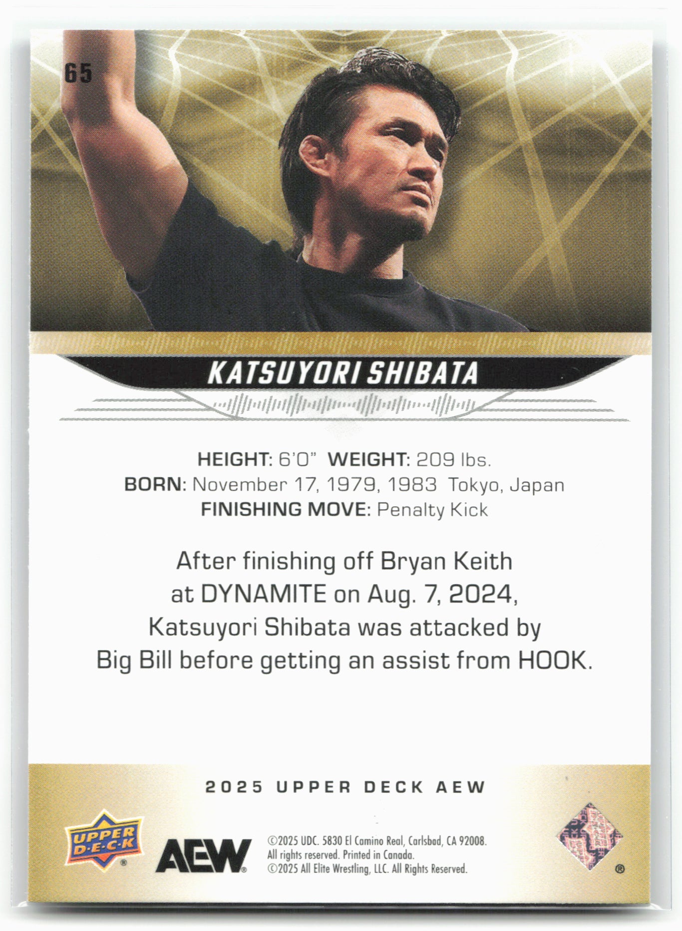 2025 Upper Deck AEW #65 Katsuyori Shibata