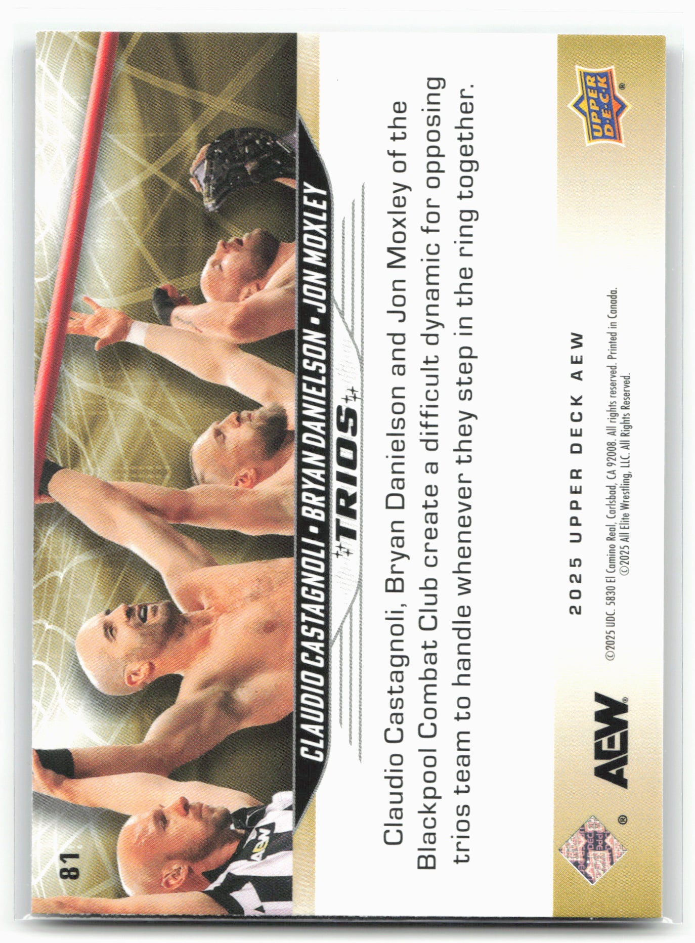 2025 Upper Deck AEW #81 Jon Moxley / Claudio Castagnoli / Bryan Danielson