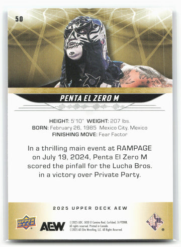 
2025 Upper Deck AEW #50 Penta El Zero M