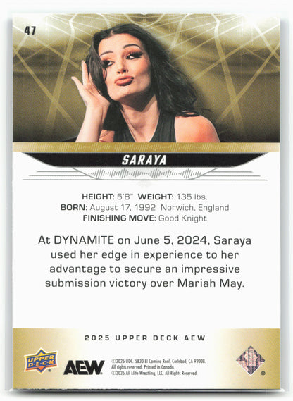 2025 Upper Deck AEW #47a Saraya 26996