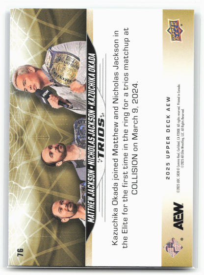 2025 Upper Deck AEW #76 Kazuchika Okada / Matthew Jackson / Nicholas Jackson