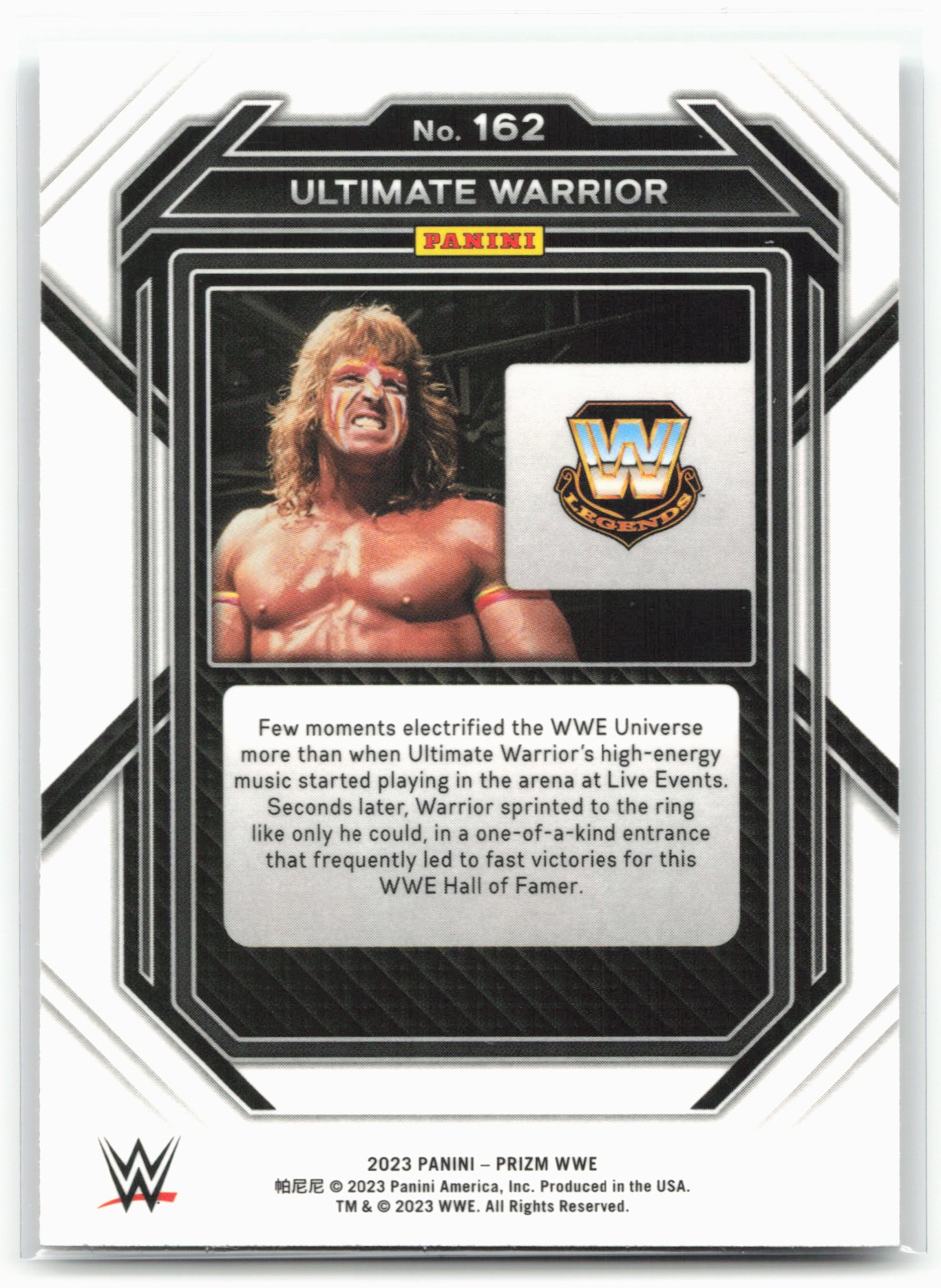 2023 Panini Prizm WWE #162 Ultimate Warrior