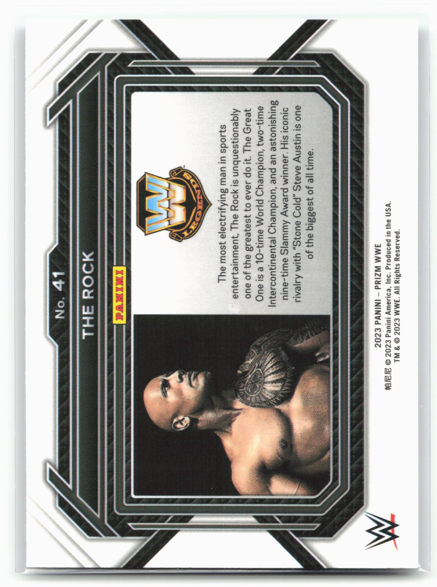 2023 Panini Prizm WWE #41 The Rock