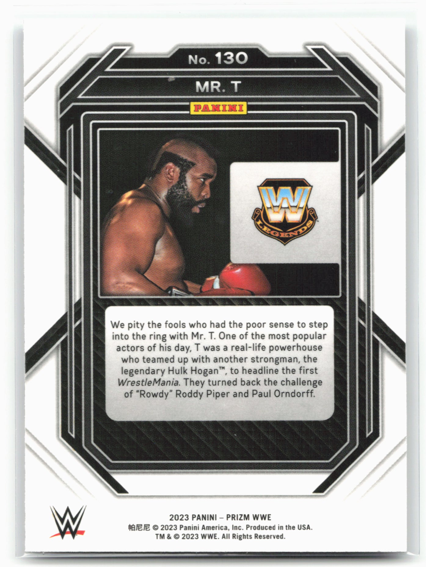 2023 Panini Prizm WWE #130 Mr. T