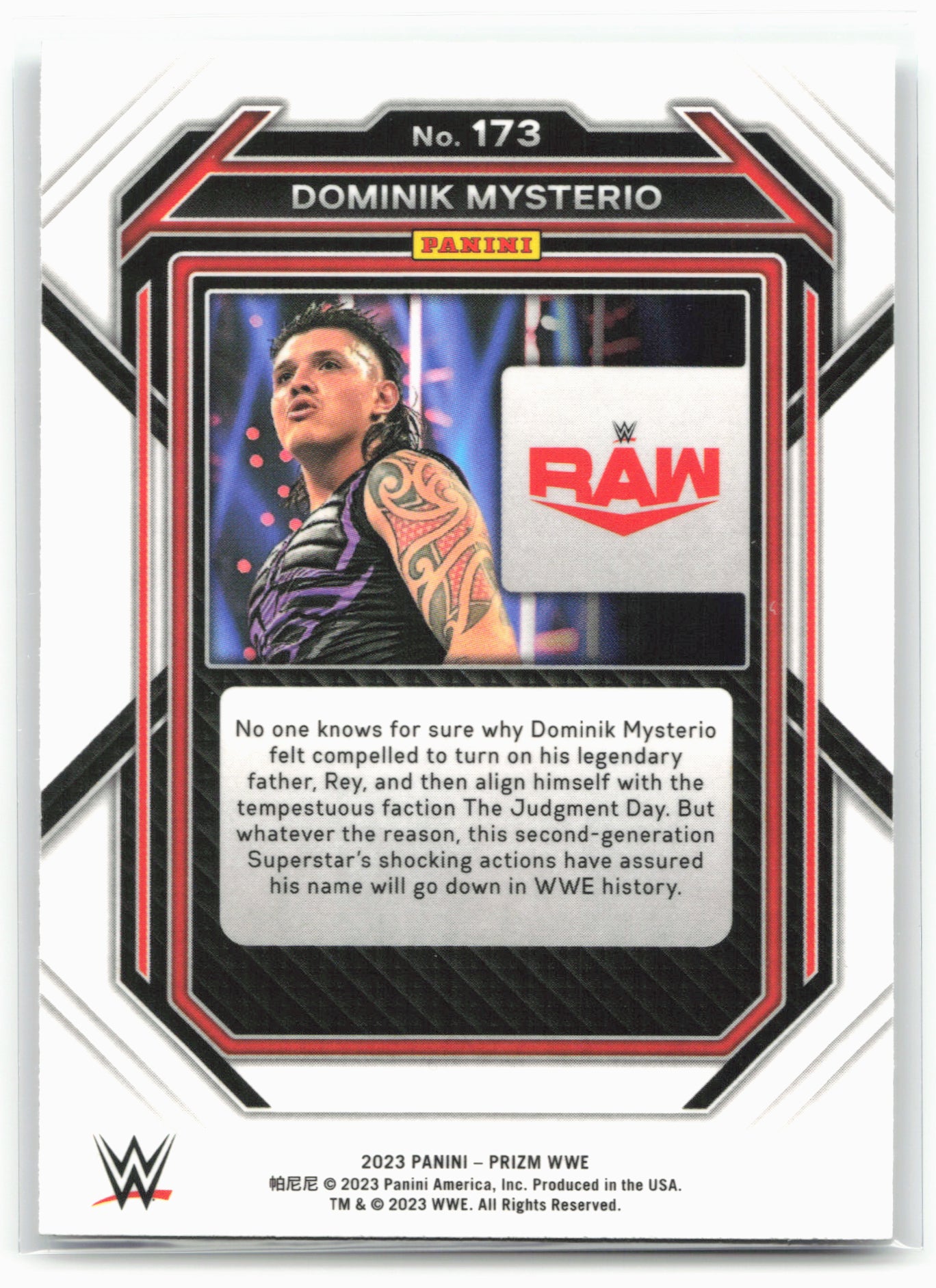 2023 Panini Prizm WWE #173 Dominik Mysterio