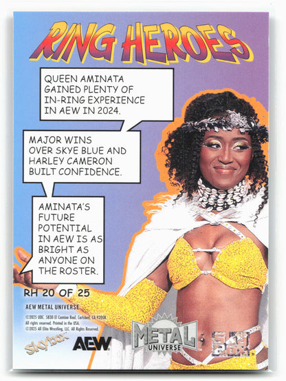 2025 SkyBox Metal Universe AEW #RH 20 Queen Aminata Ring Heroes 27012