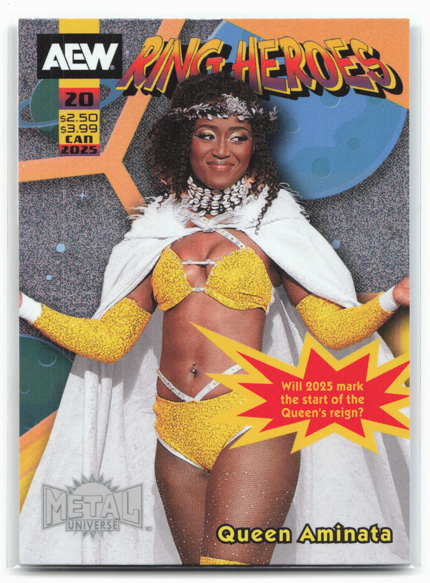 2025 SkyBox Metal Universe AEW #RH 20 Queen Aminata Ring Heroes 27012