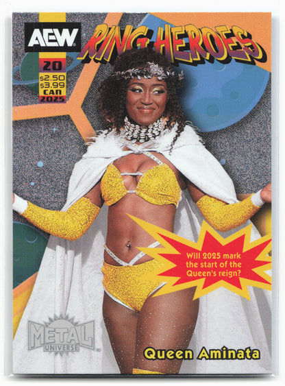 2025 SkyBox Metal Universe AEW #RH 20 Queen Aminata Ring Heroes 27012