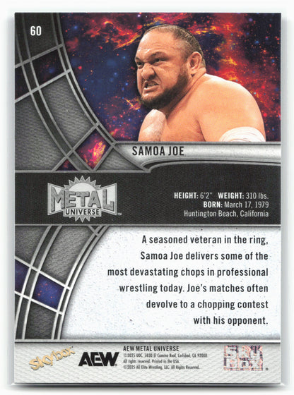 2025 SkyBox Metal Universe AEW #60 Samoa Joe