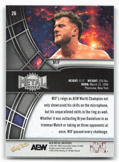 2025 SkyBox Metal Universe AEW #26 MJF
