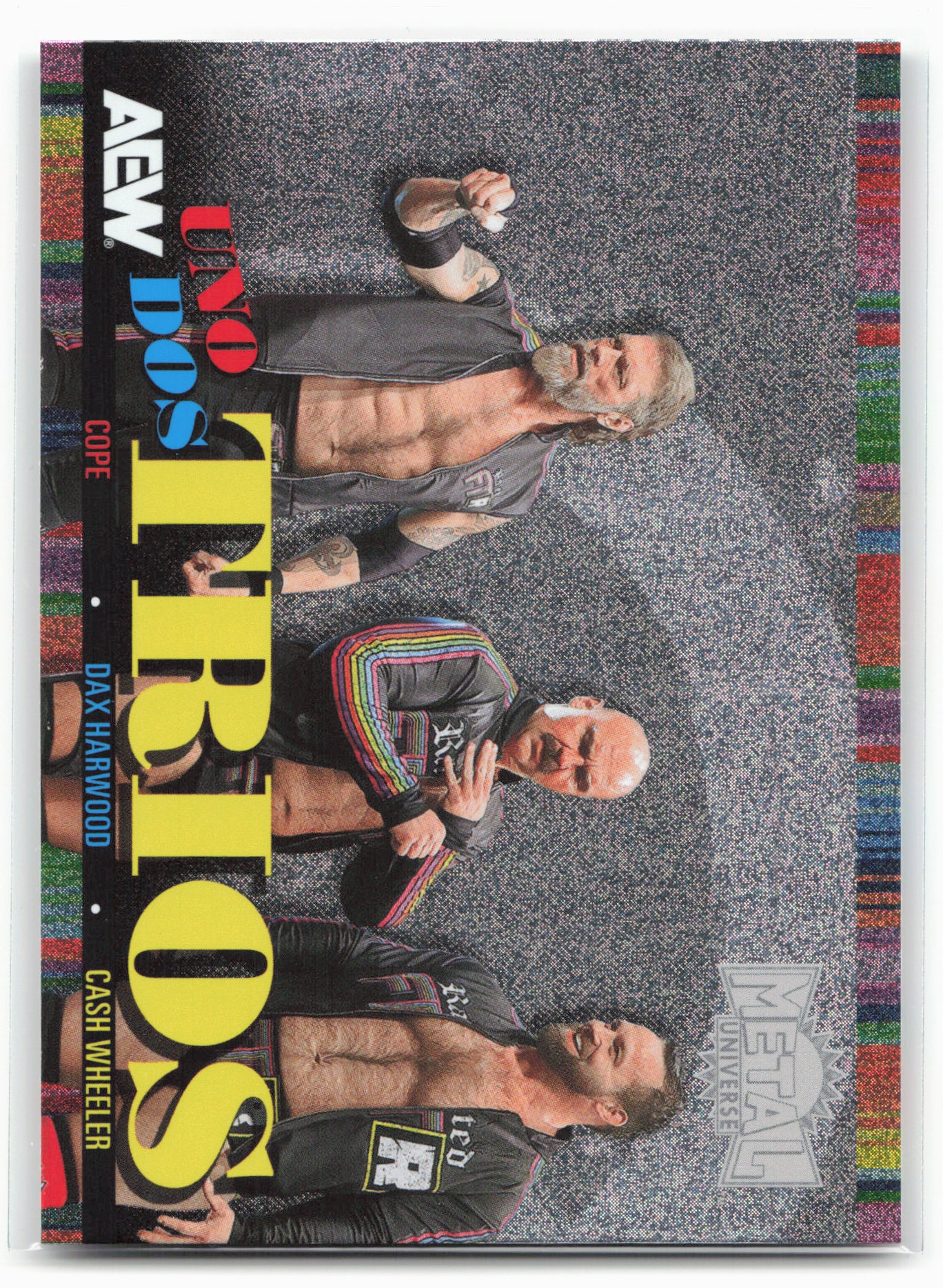 2025 SkyBox Metal Universe AEW #UDT-11 Harwood / Wheeler / Cope Uno Dos Trios