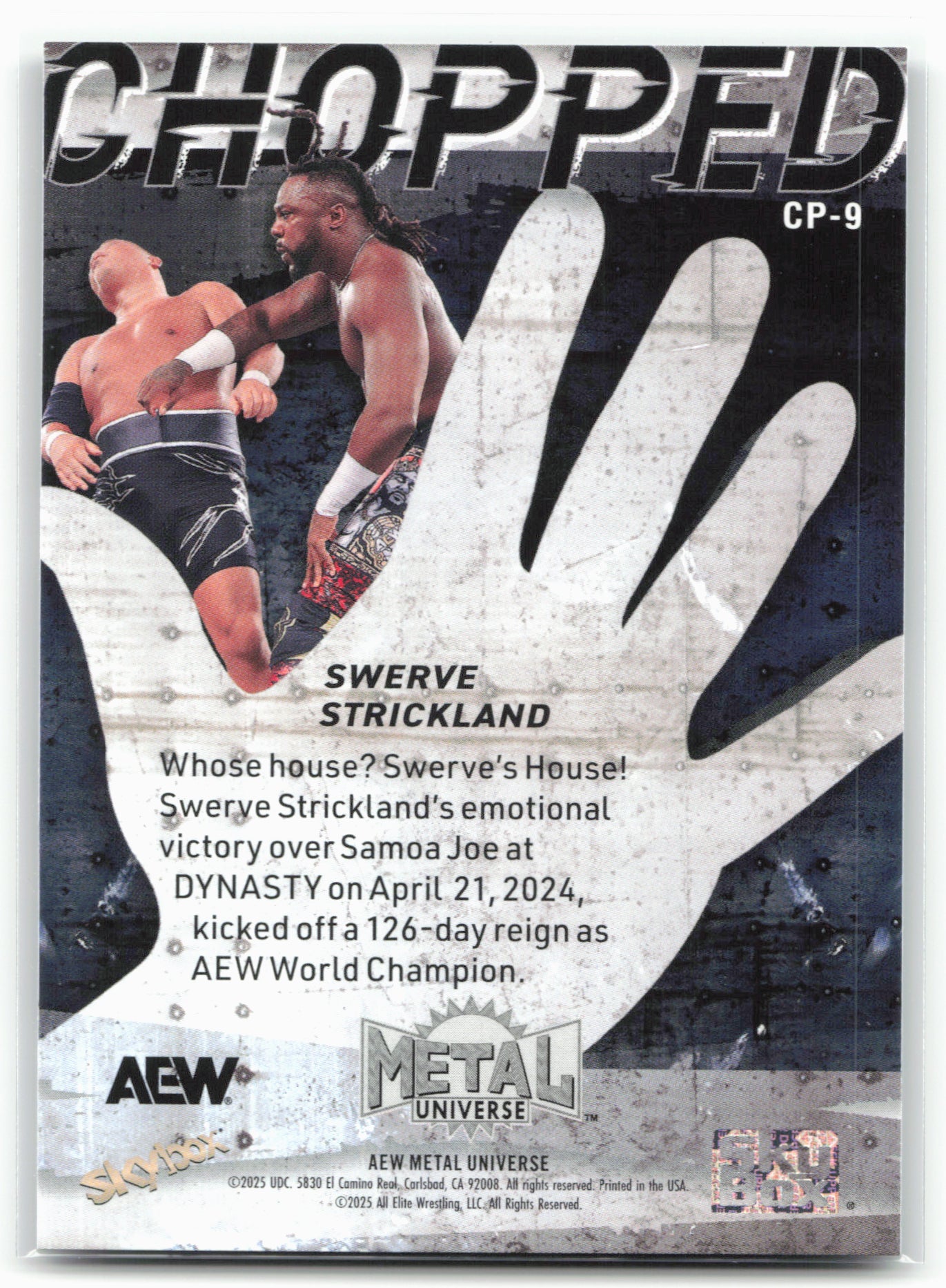 2025 SkyBox Metal Universe AEW #CP-9 Swerve Strickland Chopped 27021