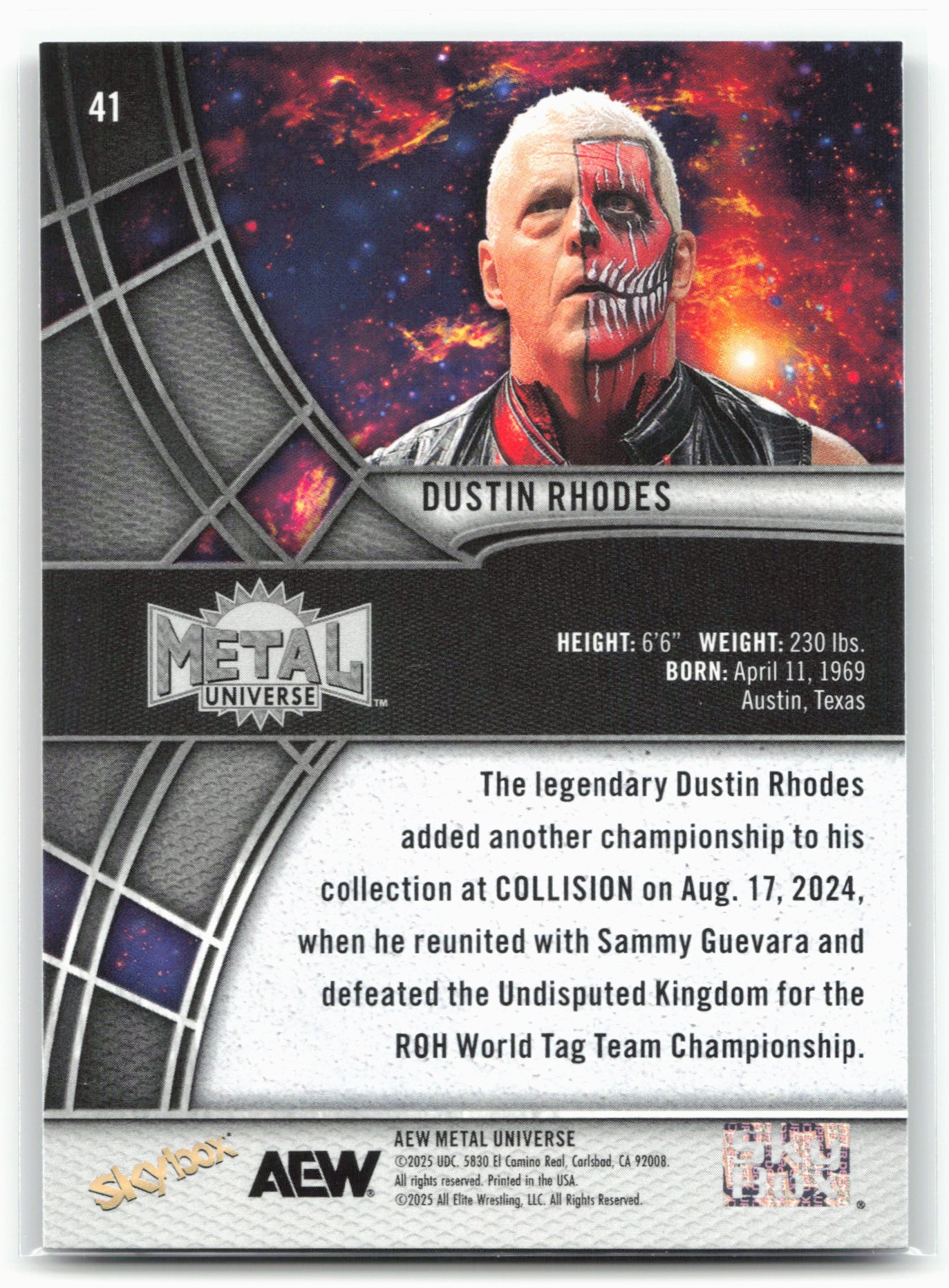 2025 SkyBox Metal Universe AEW #41 Dustin Rhodes