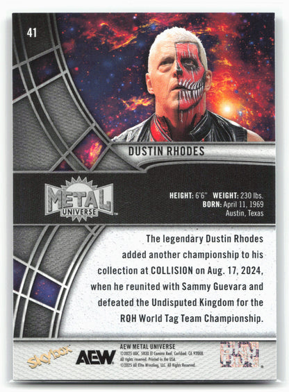 2025 SkyBox Metal Universe AEW #41 Dustin Rhodes
