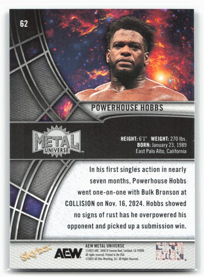 2025 SkyBox Metal Universe AEW #62 Powerhouse Hobbs