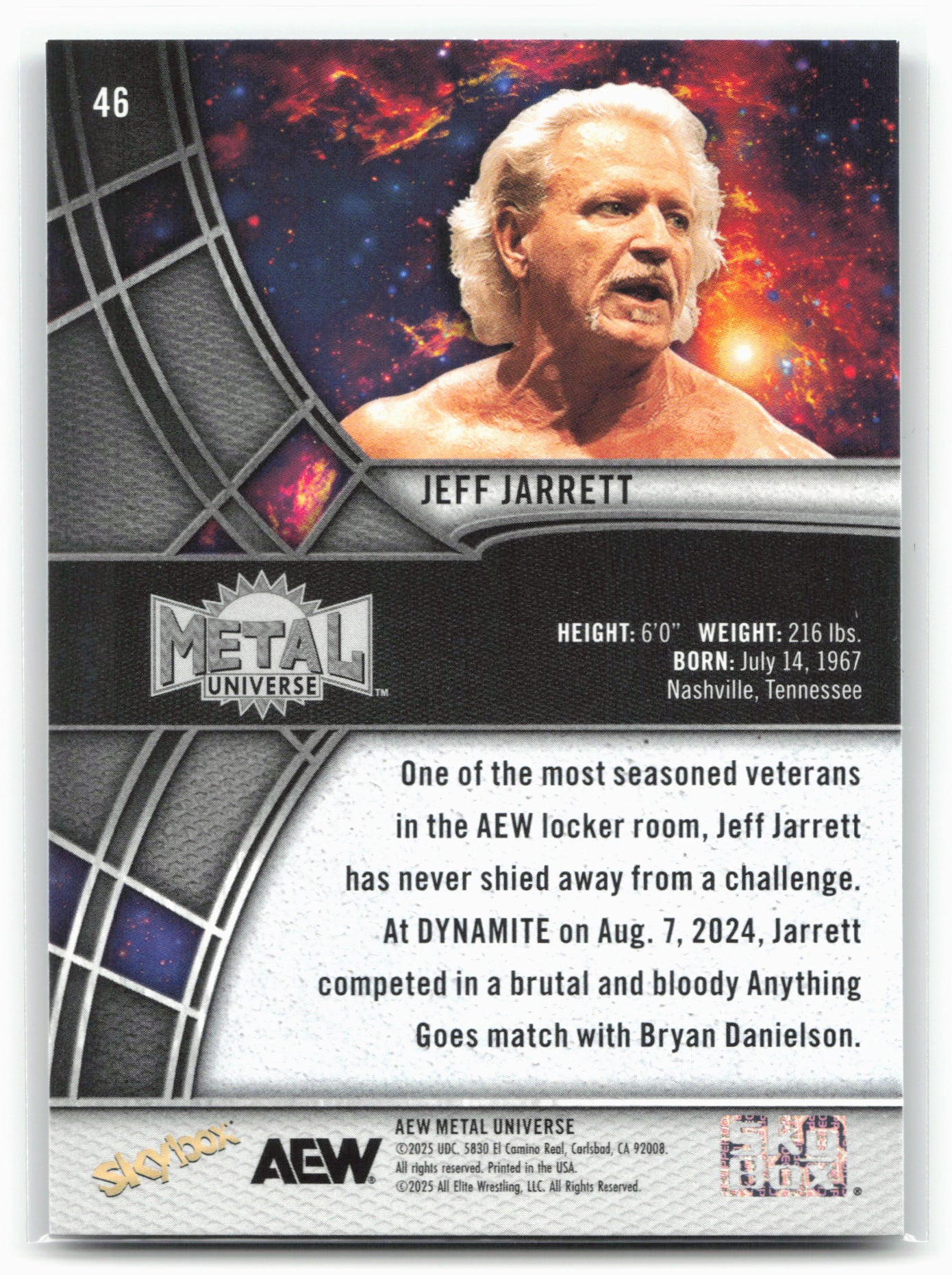 2025 SkyBox Metal Universe AEW #46 Jeff Jarrett