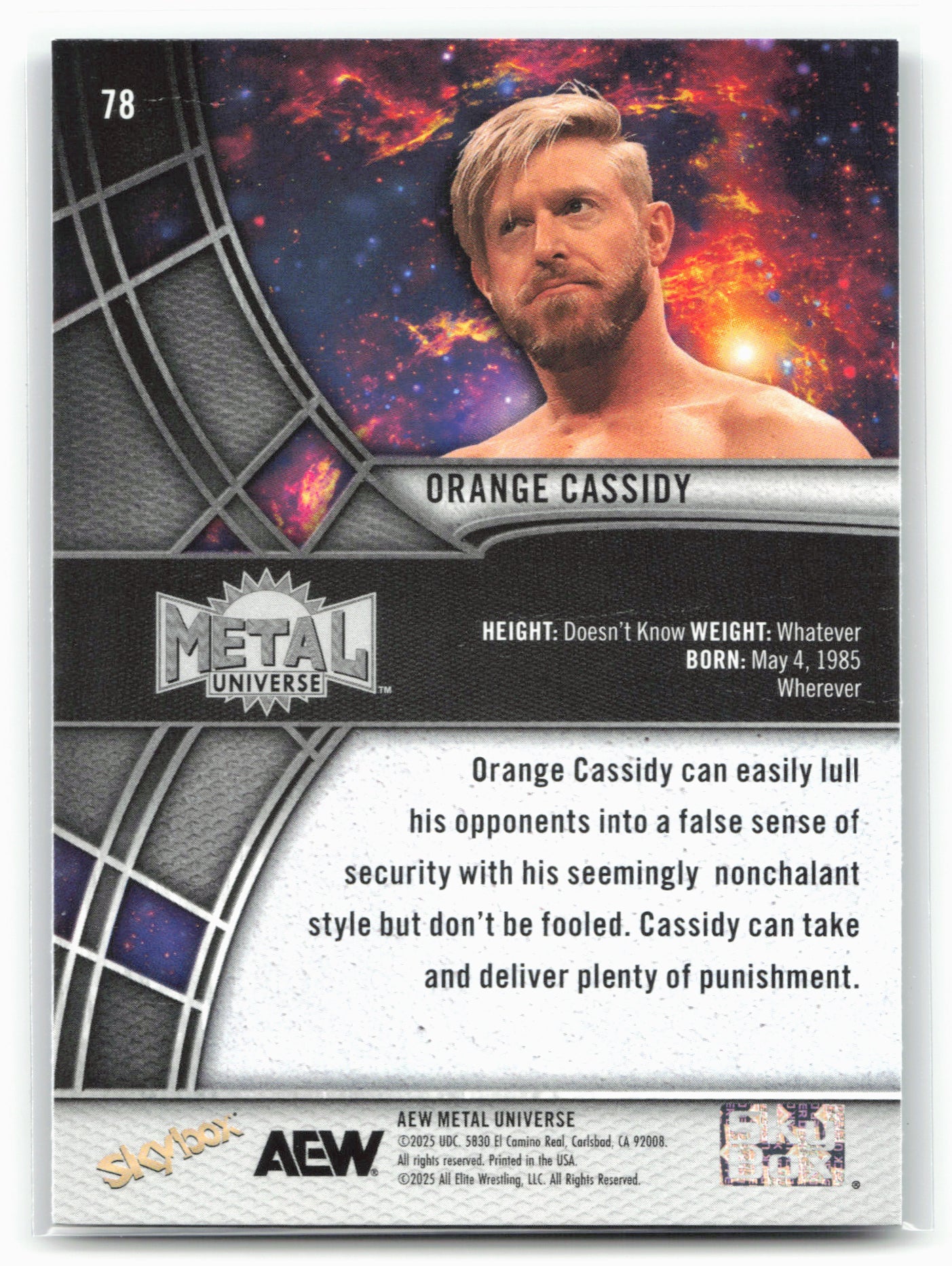 2025 SkyBox Metal Universe AEW #78 Orange Cassidy 27032