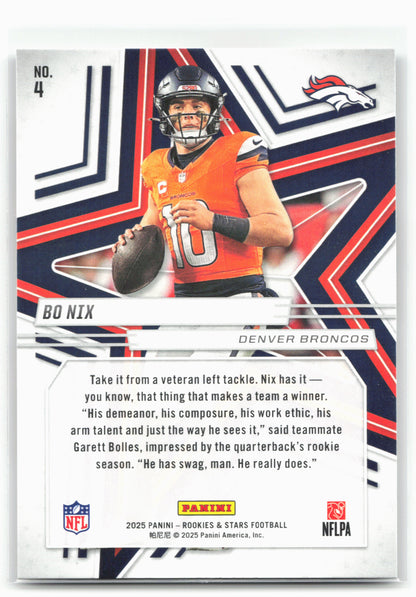 2025 Panini Rookies & Stars #4 Bo Nix