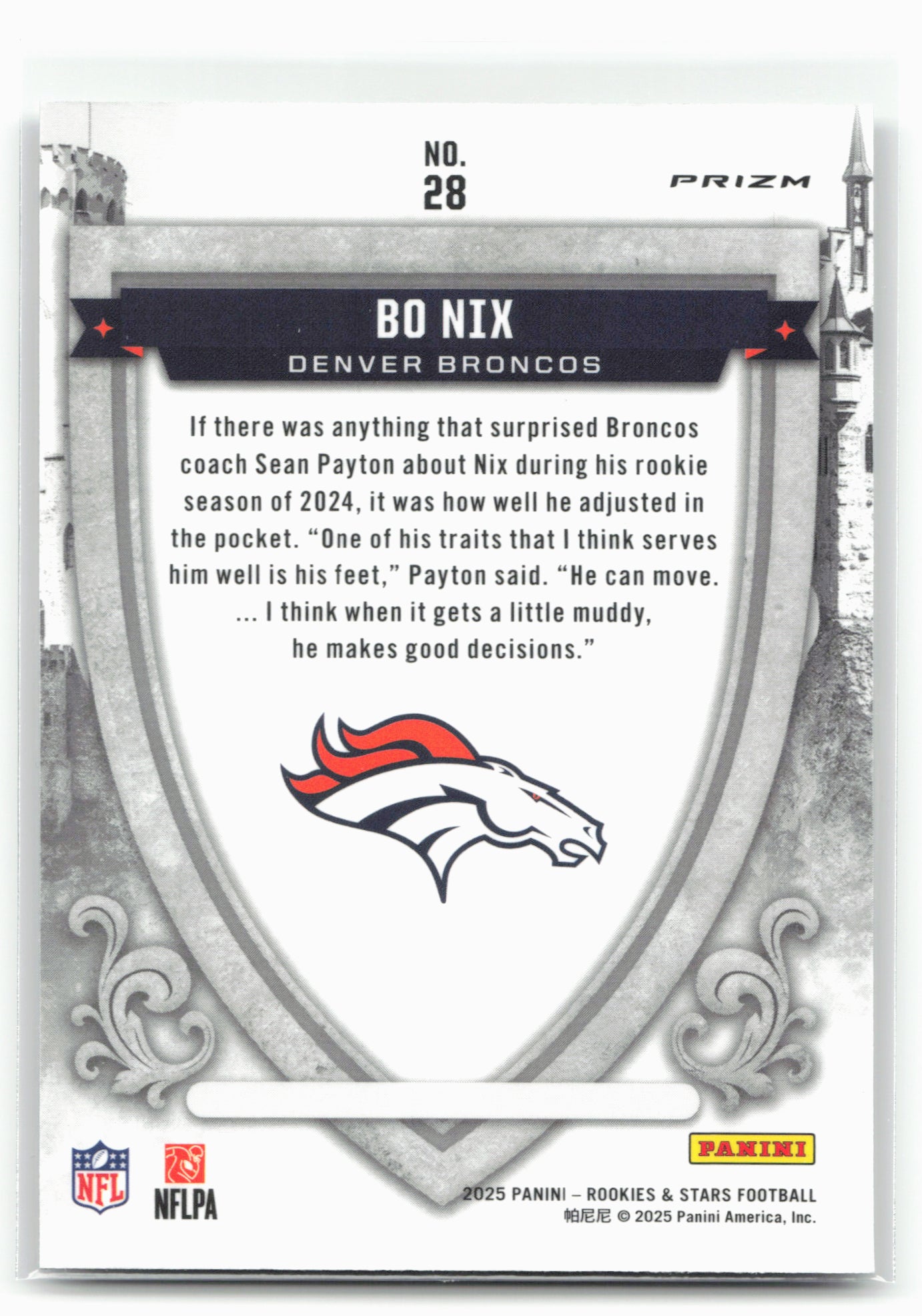 2025 Panini Rookies & Stars #28 Bo Nix Crusade Silver
