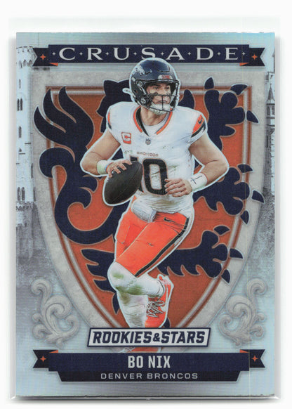 2025 Panini Rookies & Stars #28 Bo Nix Crusade Silver
