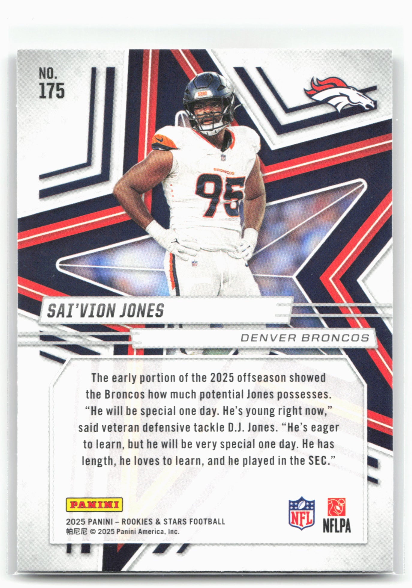 2025 Panini Rookies & Stars #175 Sai'vion Jones