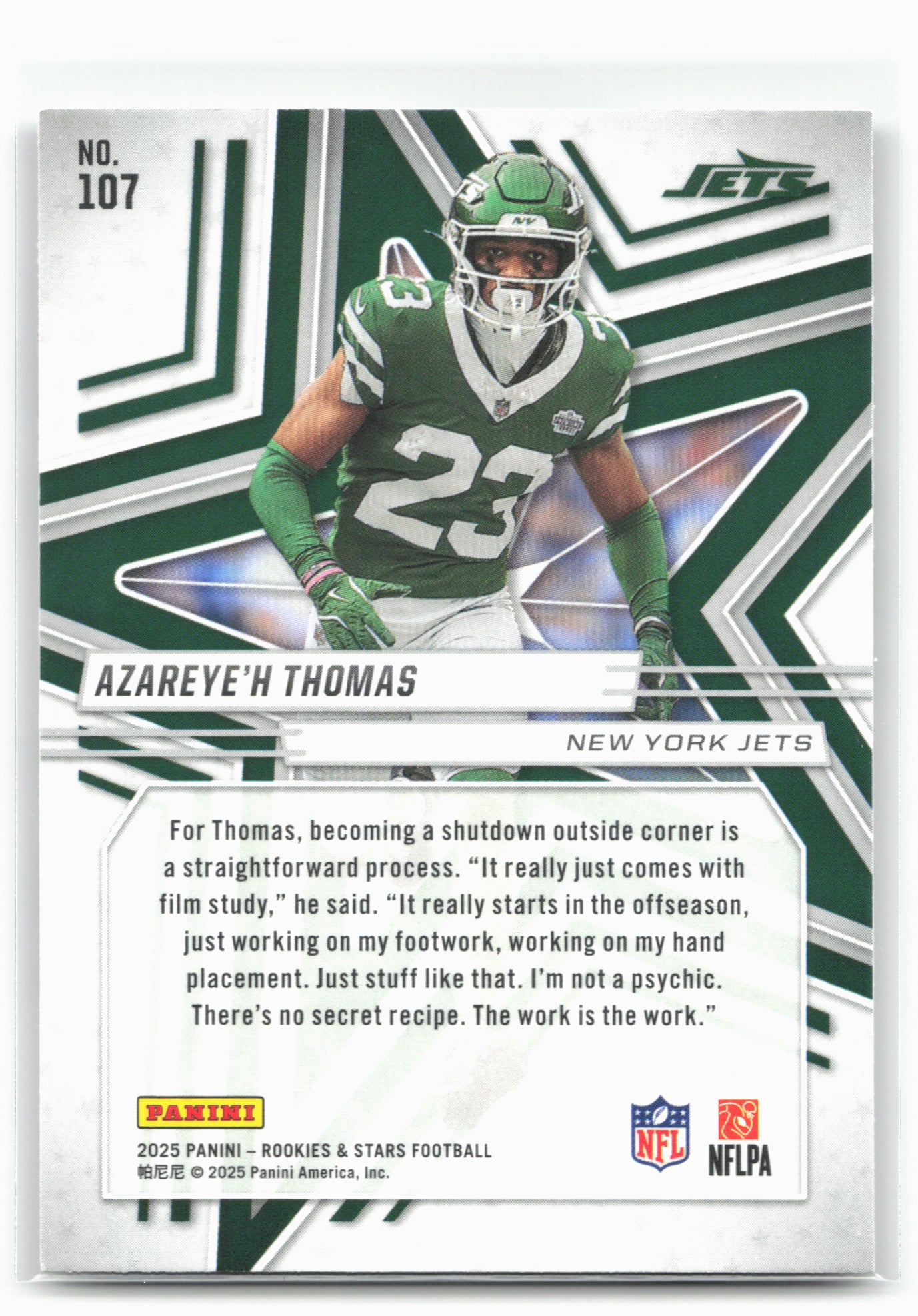 2025 Panini Rookies & Stars #107 Azareye'h Thomas