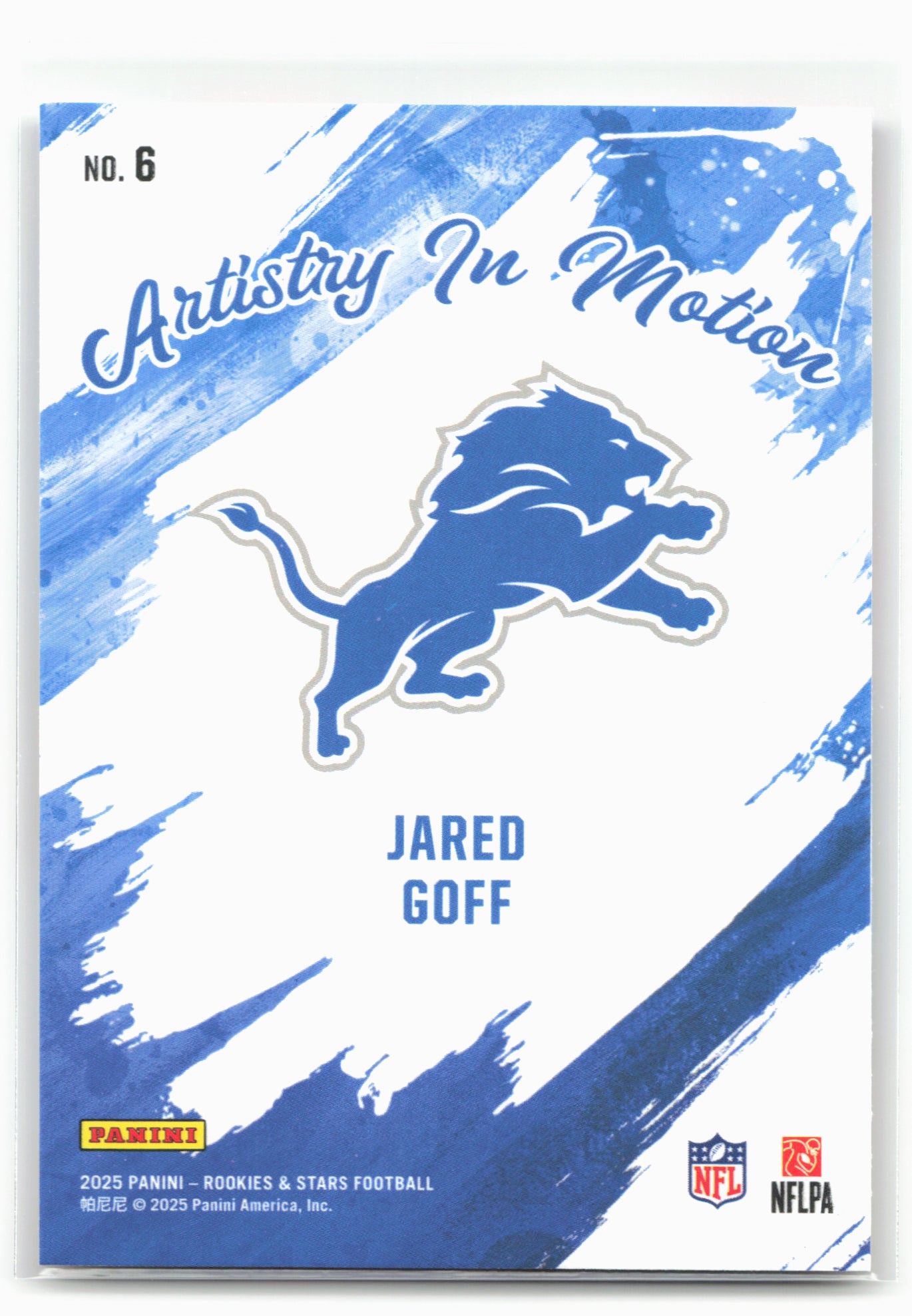 2025 Panini Rookies & Stars #6 Jared Goff Artistry in Motion