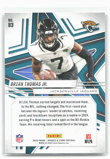 
2025 Panini Rookies & Stars #83 Brian Thomas Jr.