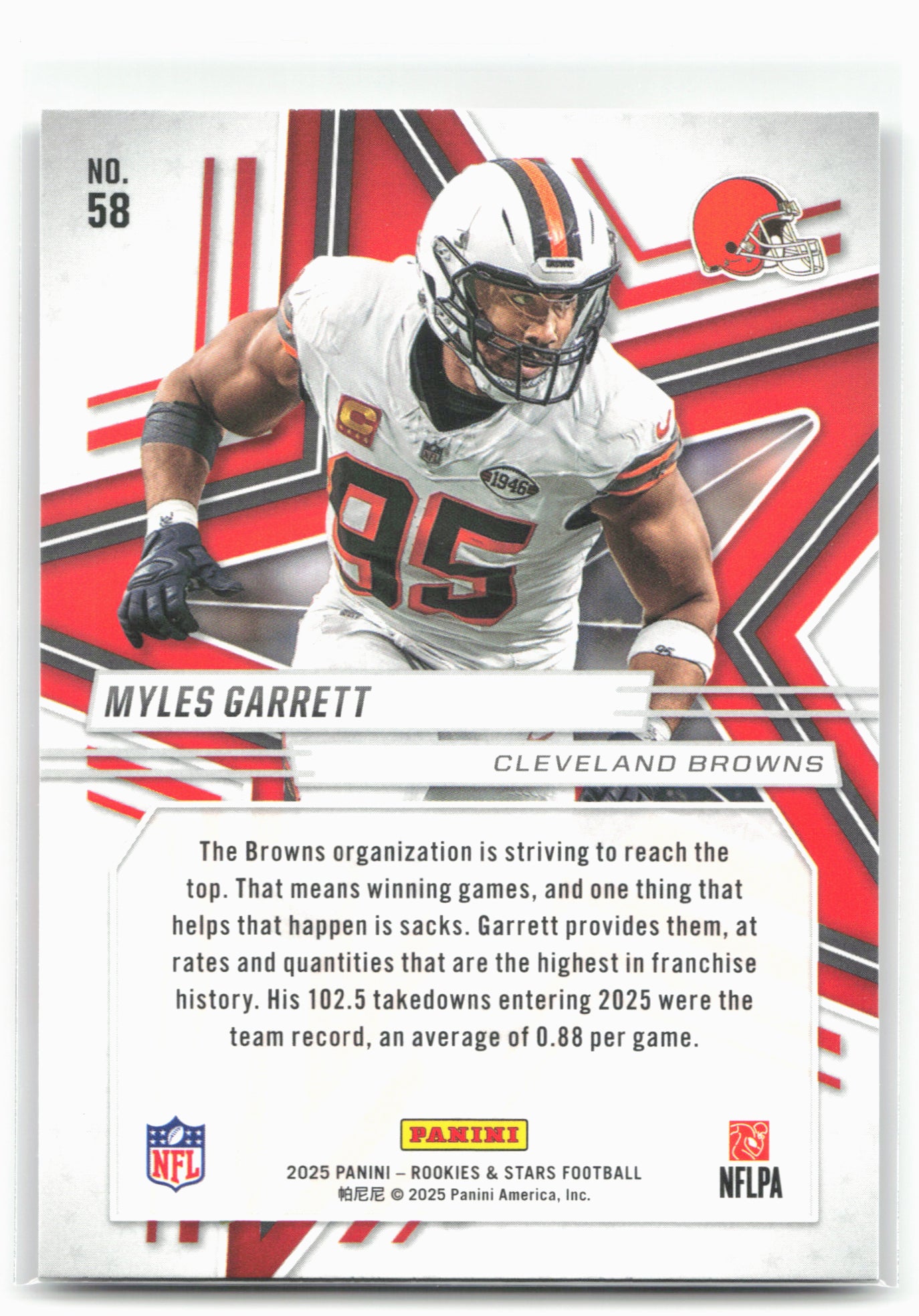 2025 Panini Rookies & Stars #58 Myles Garrett