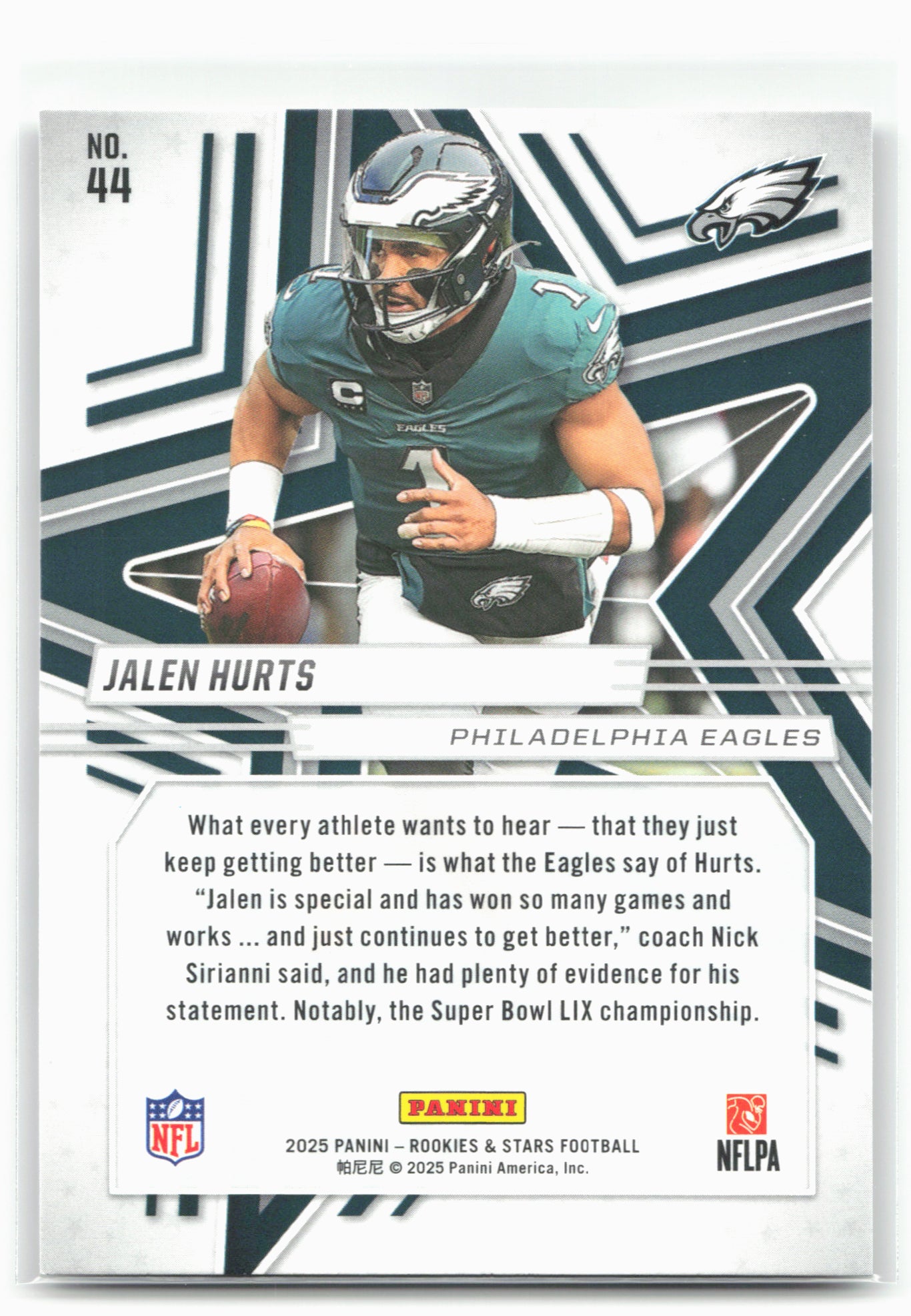 2025 Panini Rookies & Stars #44 Jalen Hurts