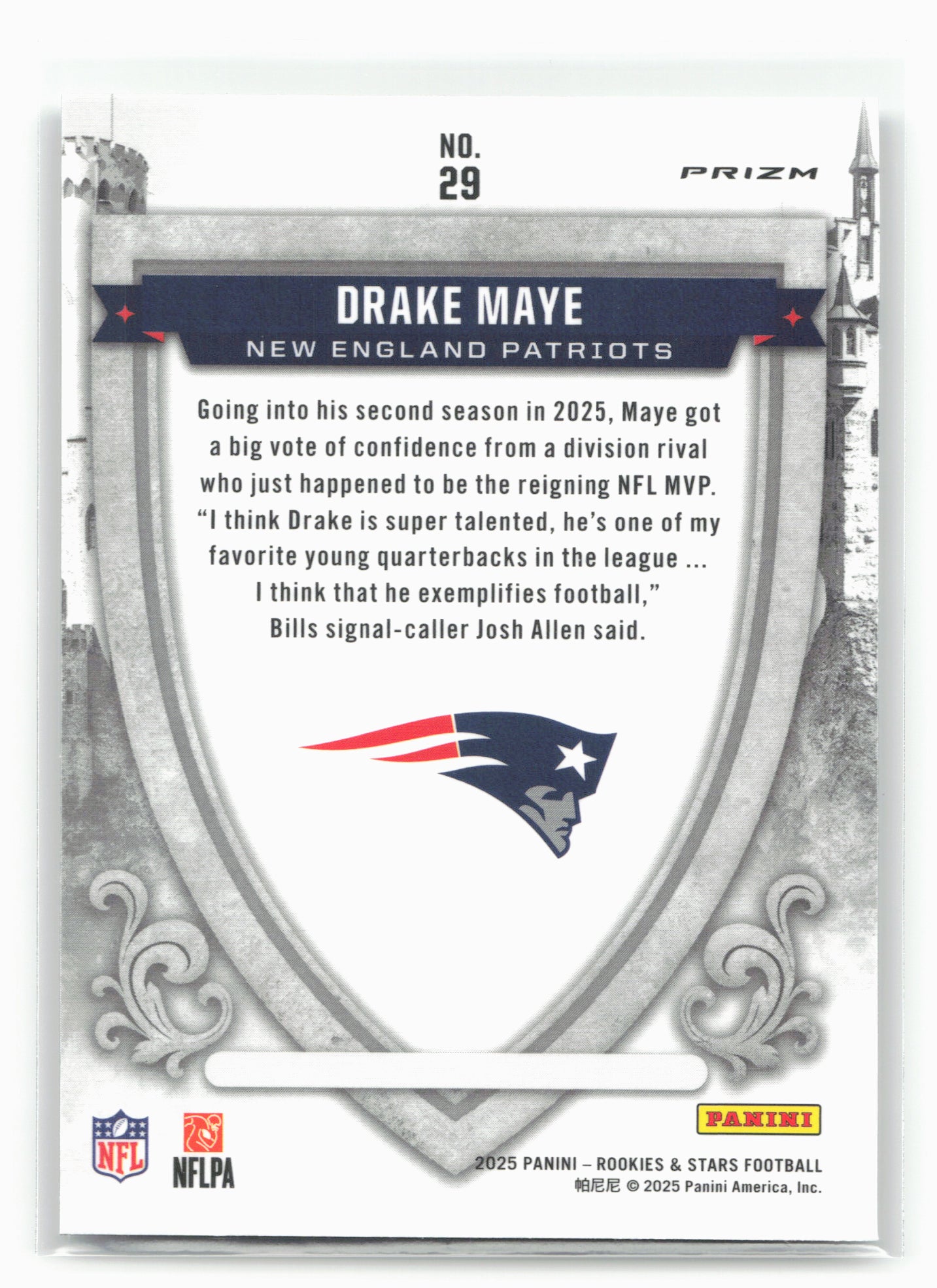 2025 Panini Rookies & Stars #29 Drake Maye Crusade Silver