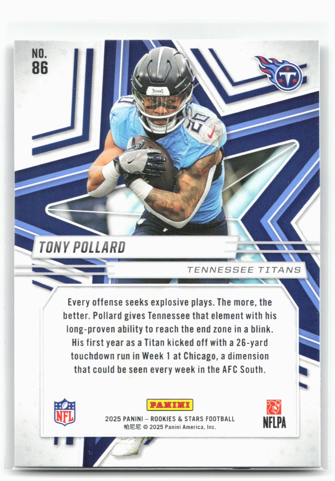 2025 Panini Rookies & Stars #86 Tony Pollard