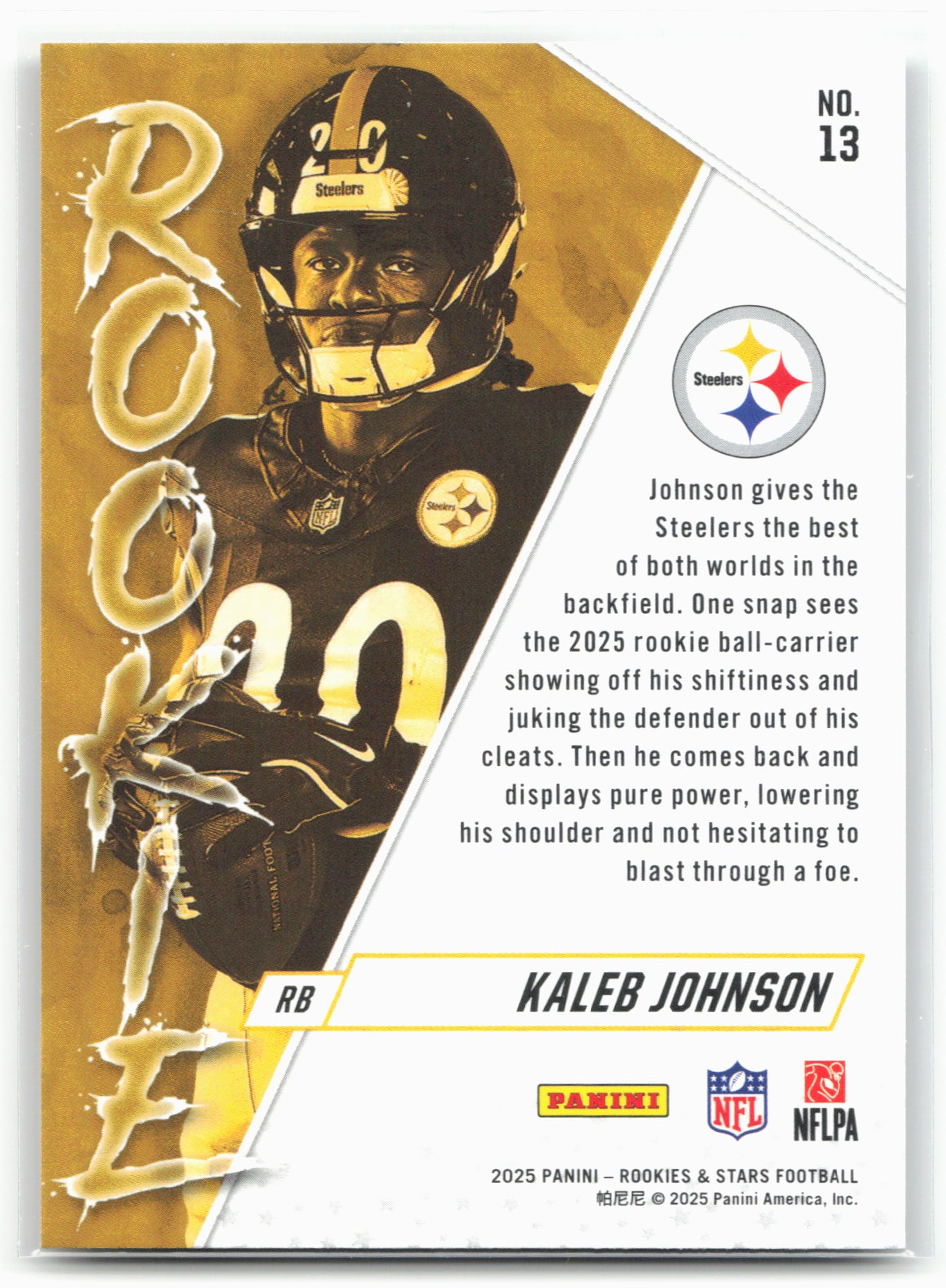 2025 Panini Rookies & Stars #13 Kaleb Johnson Rookie Exclusive