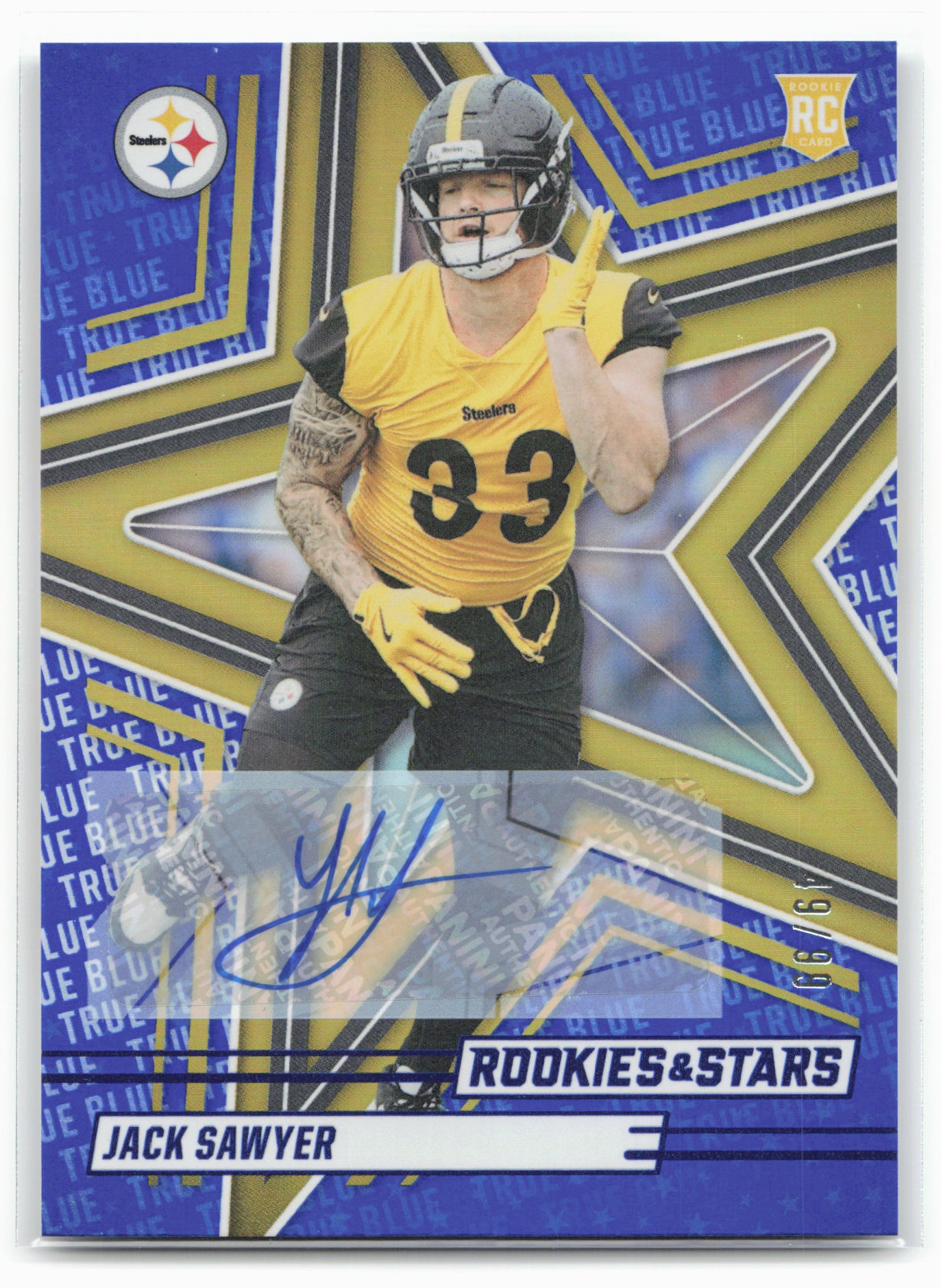 2025 Panini Rookies & Stars #130 Jack Sawyer True Blue #/99