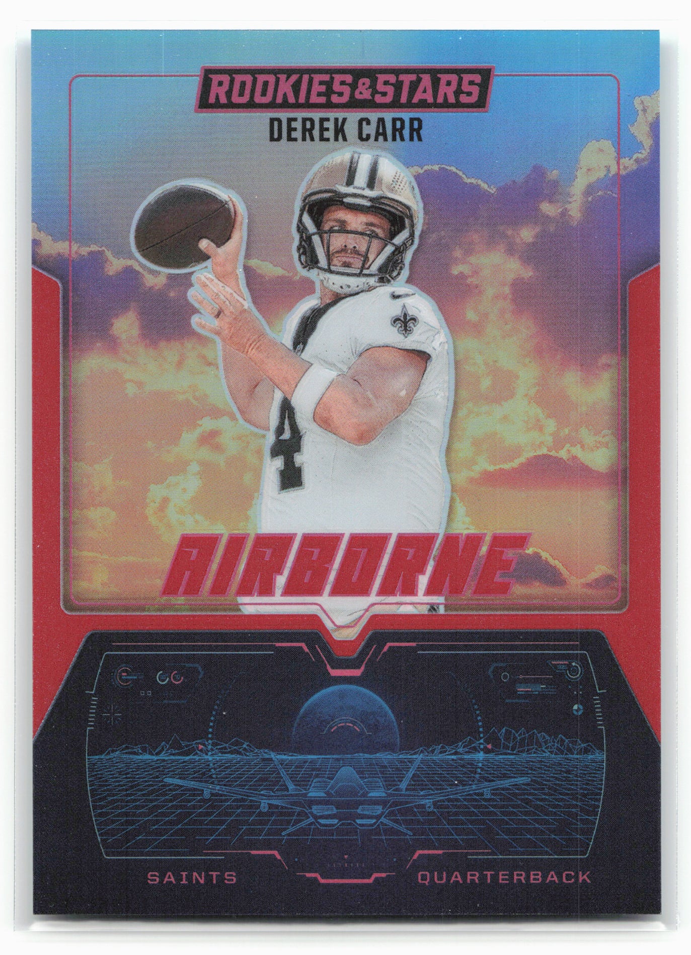 2025 Panini Rookies & Stars #16 Derek Carr Airborne Red 99/99
