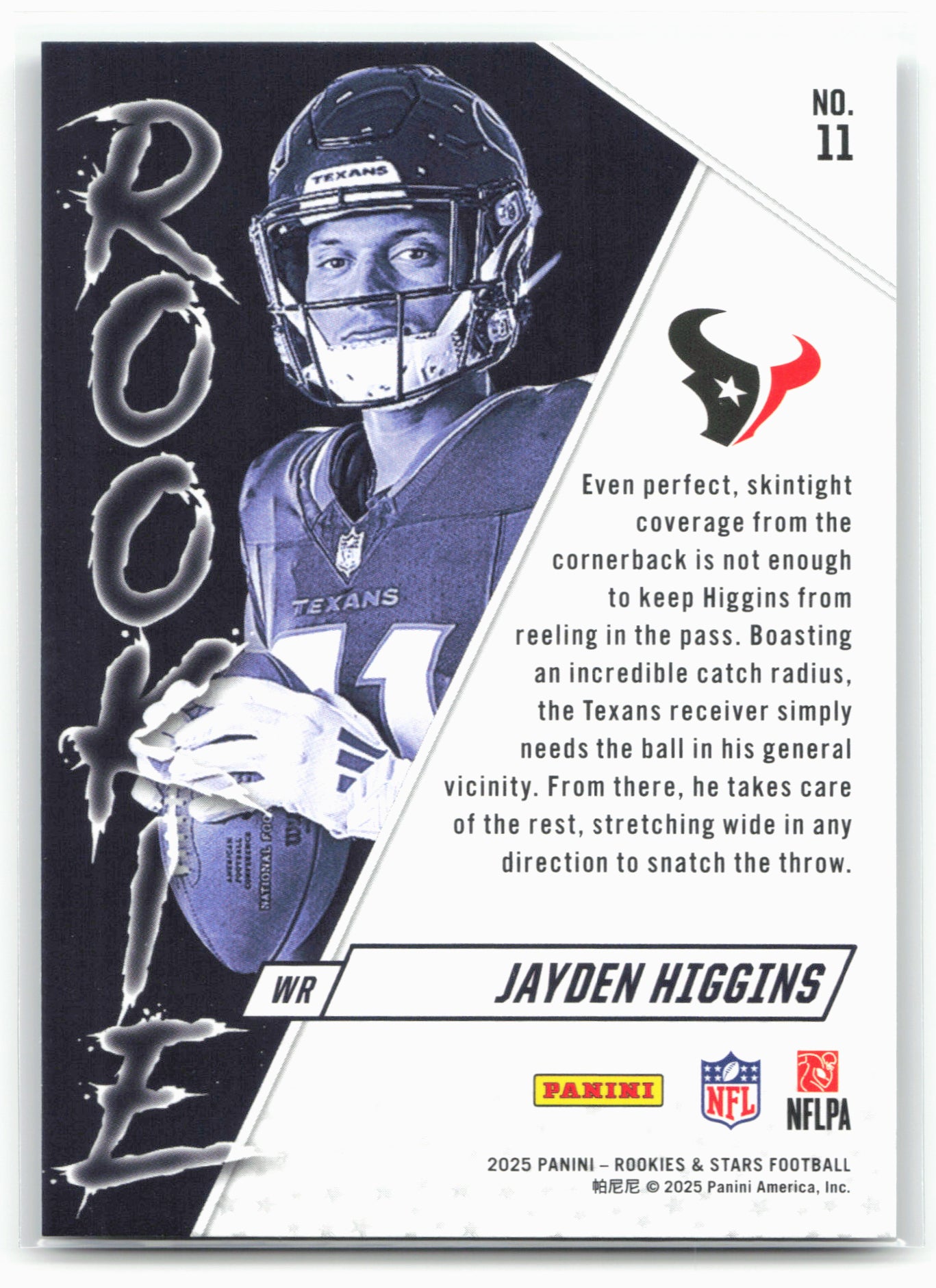 2025 Panini Rookies & Stars #11 Jayden Higgins Rookie Exclusive