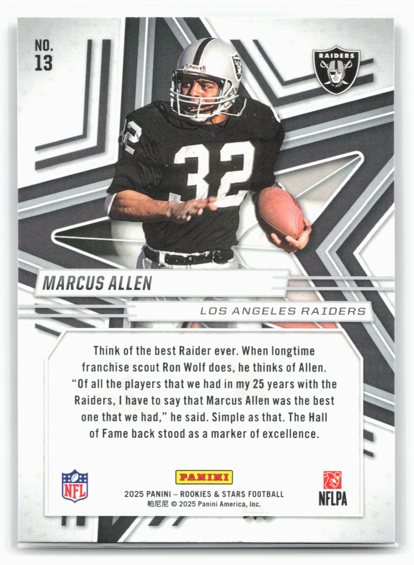 2025 Panini Rookies & Stars #13 Marcus Allen