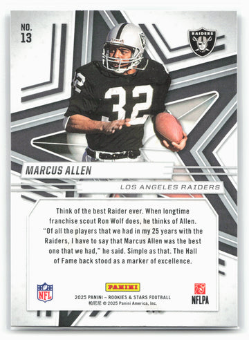 
2025 Panini Rookies & Stars #13 Marcus Allen