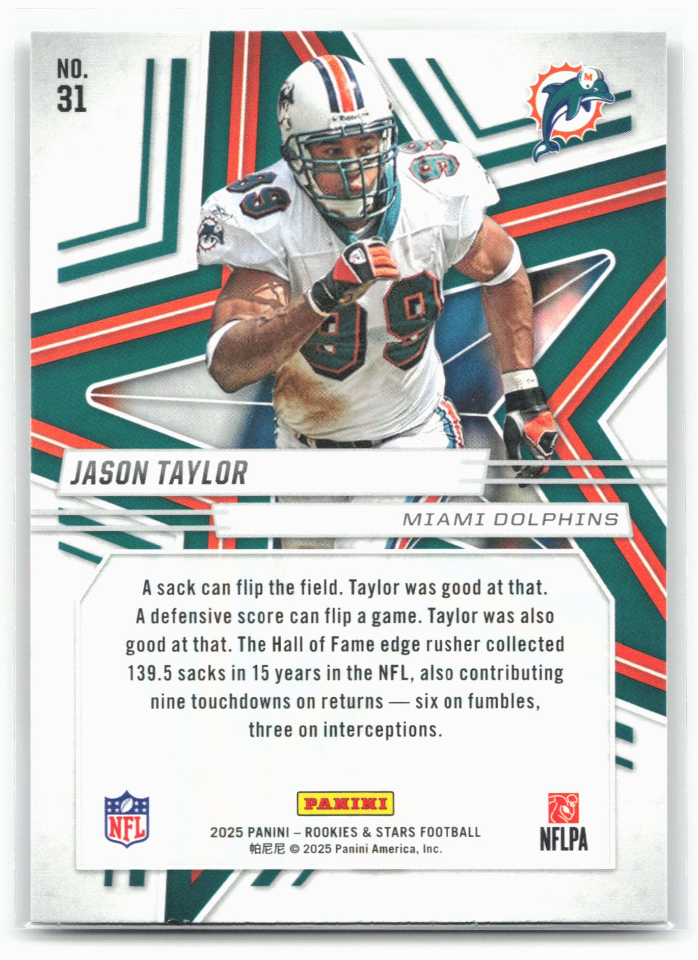 2025 Panini Rookies & Stars #31 Jason Taylor