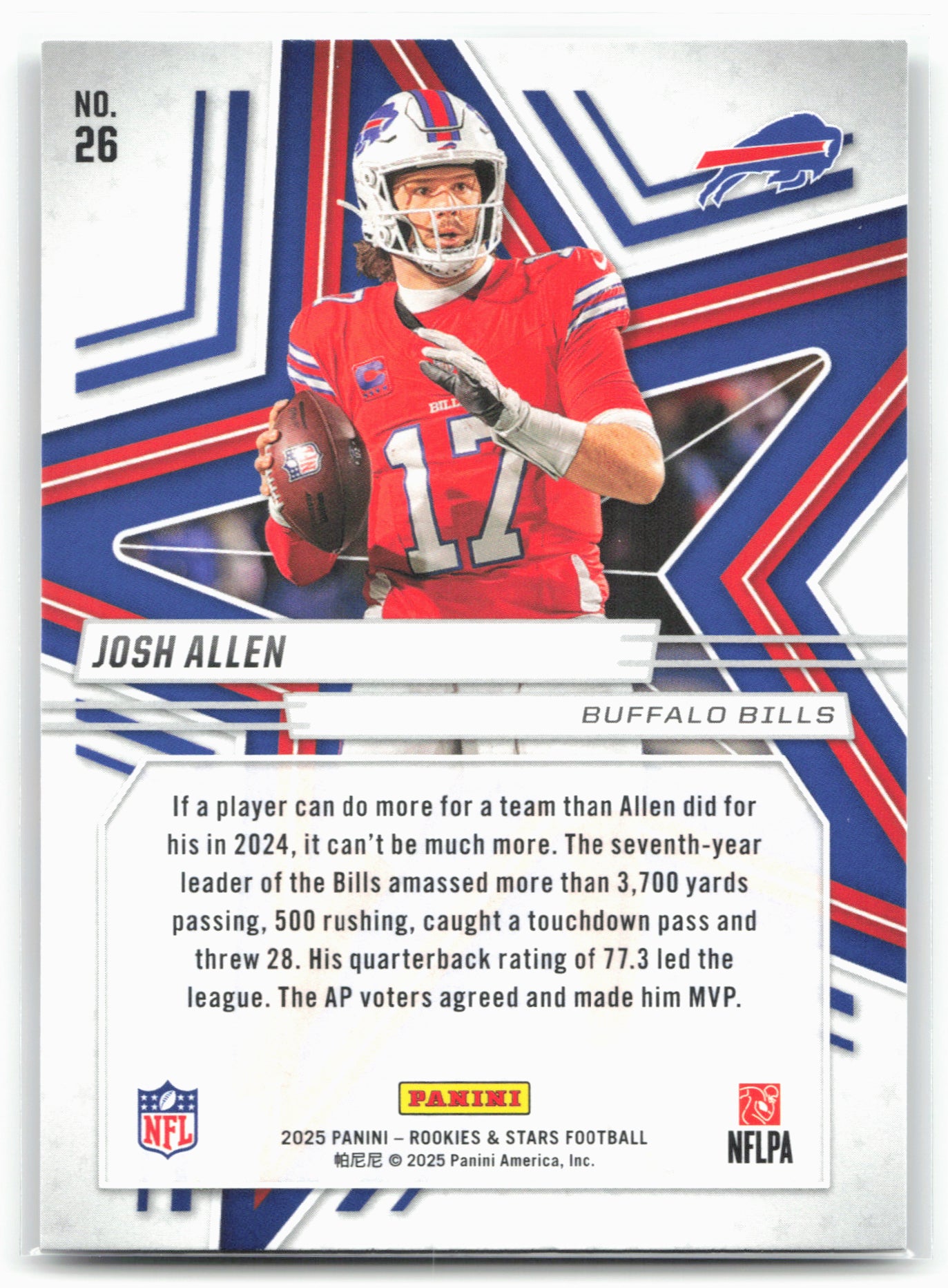 2025 Panini Rookies & Stars #26 Josh Allen