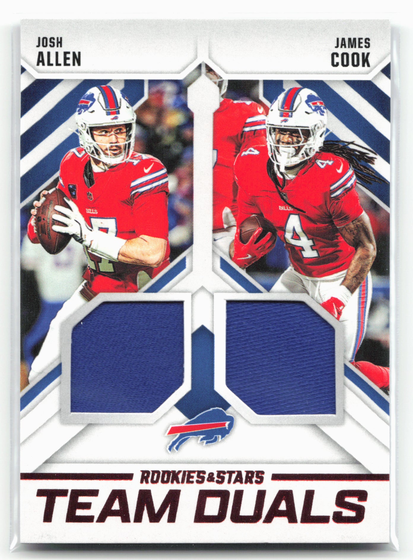 2025 Panini Rookies & Stars #TD-BUF James Cook / Josh Allen Team Duals