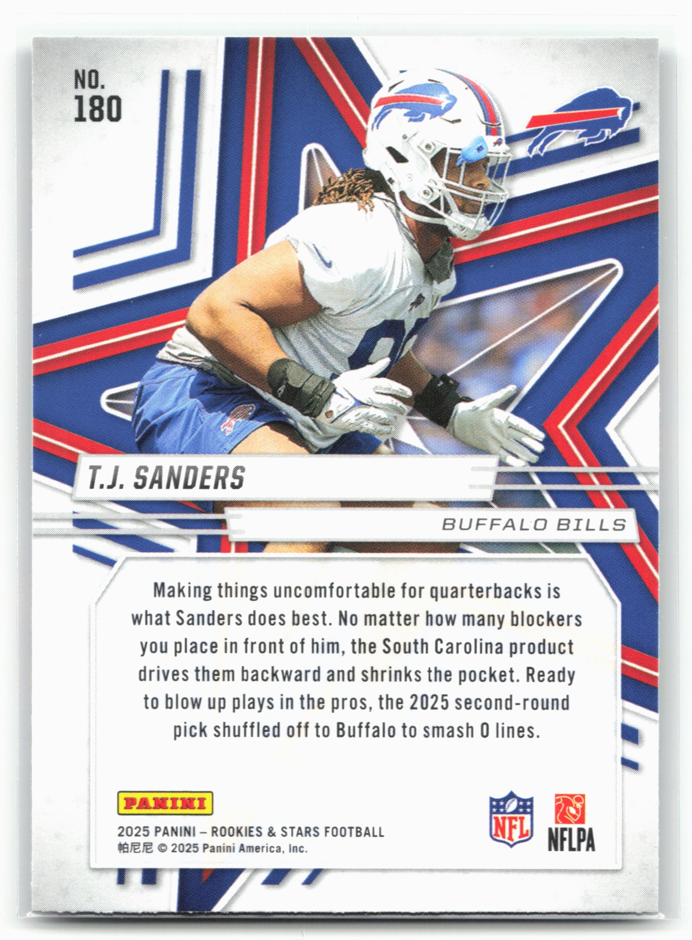 2025 Panini Rookies & Stars #180 T.J. Sanders Green