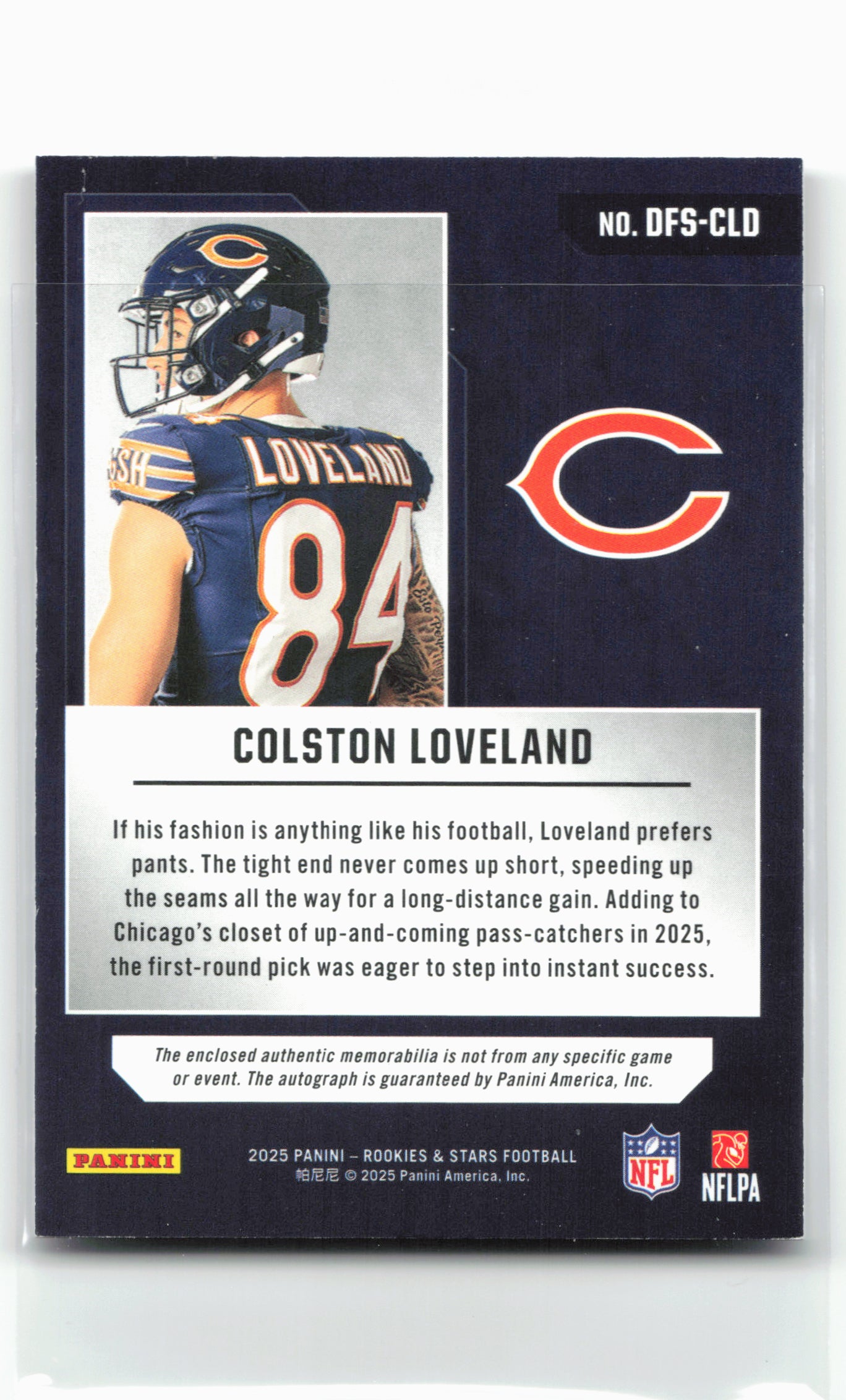 2025 Panini Rookies & Stars #DFS-CLD Colston Loveland Dress for Success #/99