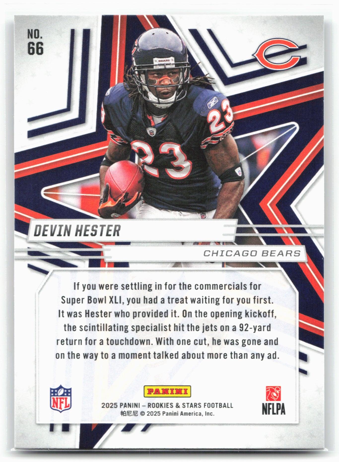 2025 Panini Rookies & Stars #66 Devin Hester