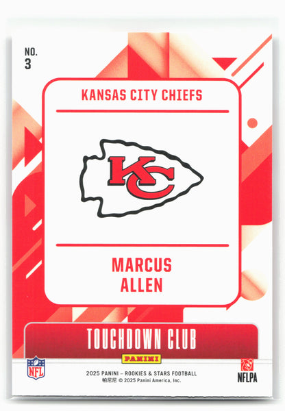 2025 Panini Rookies & Stars #3 Marcus Allen Touchdown Club